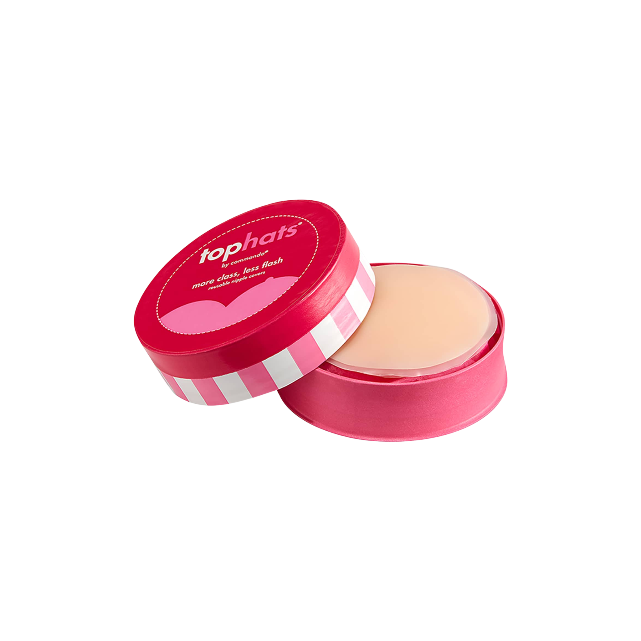 Commando Top Hats reusable silicone nipple concealers in retail packaging.