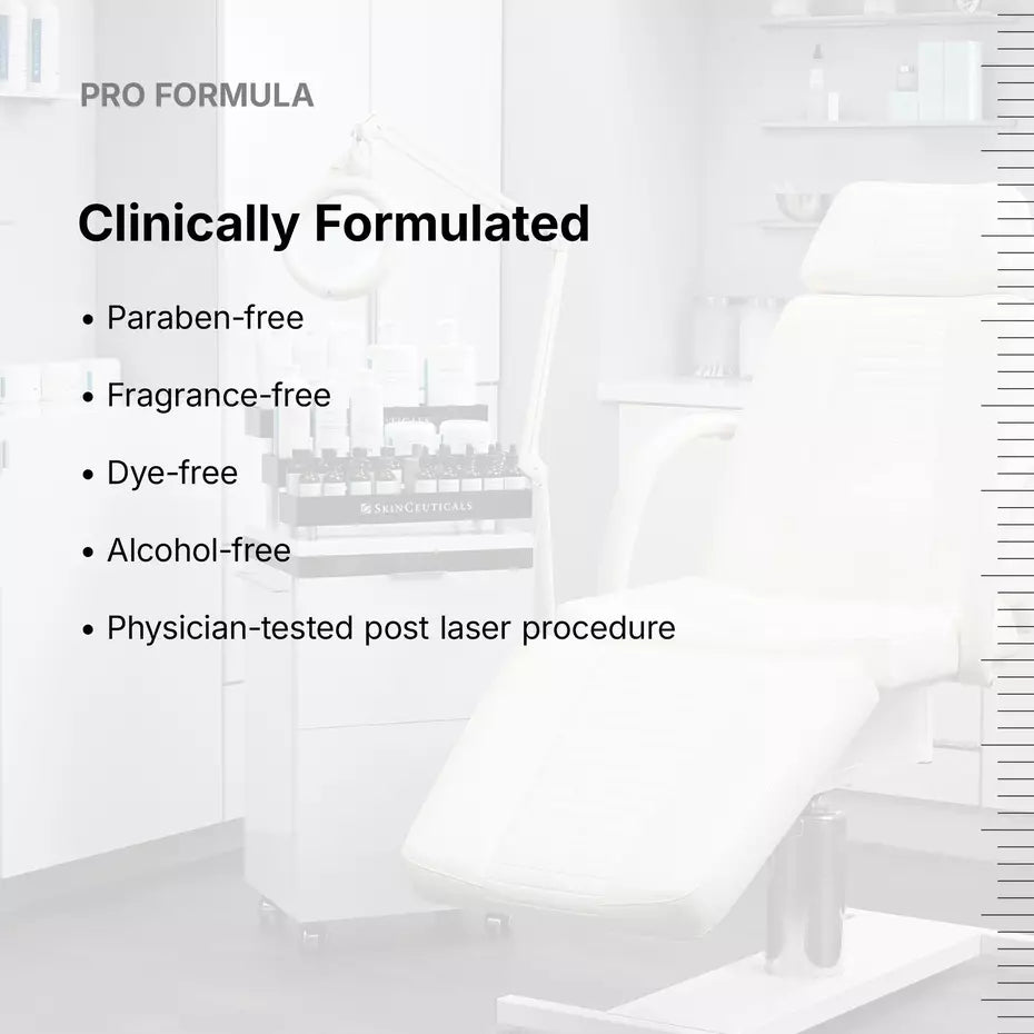 SkinCeuticals C E Ferulic clinically formulated serum highlighting paraben-free, fragrance-free, dye-free and alcohol-free formula.
