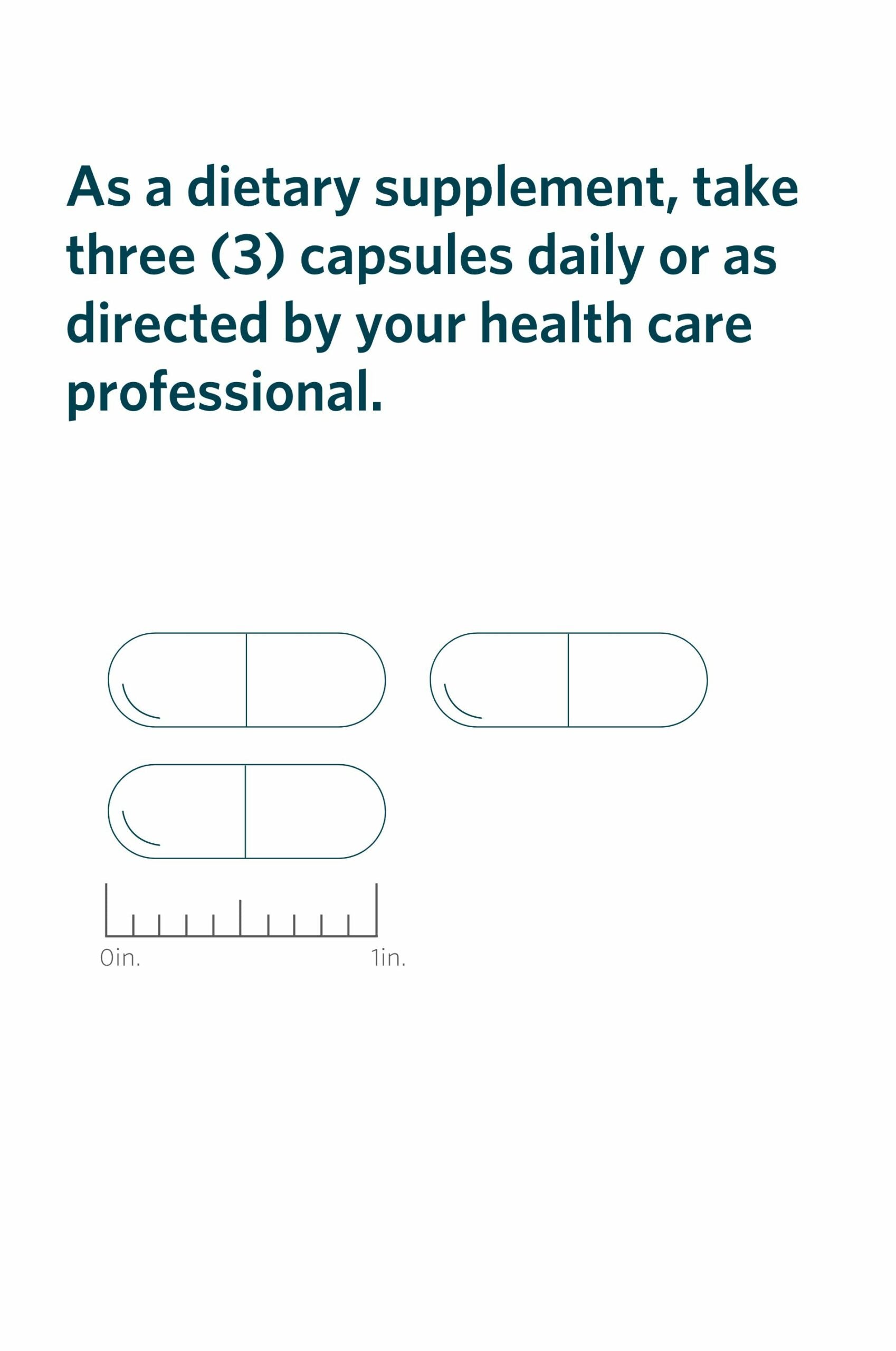 Serving directions and actual-size illustration for Cooper Complete Berberine Complex supplement.