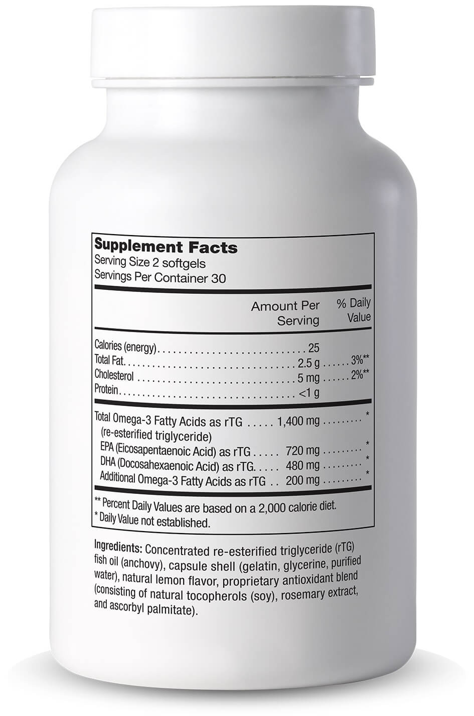 Cooper Complete Advanced Omega-3 Supplement bottle with label showing 'Supplement Facts' on a white background