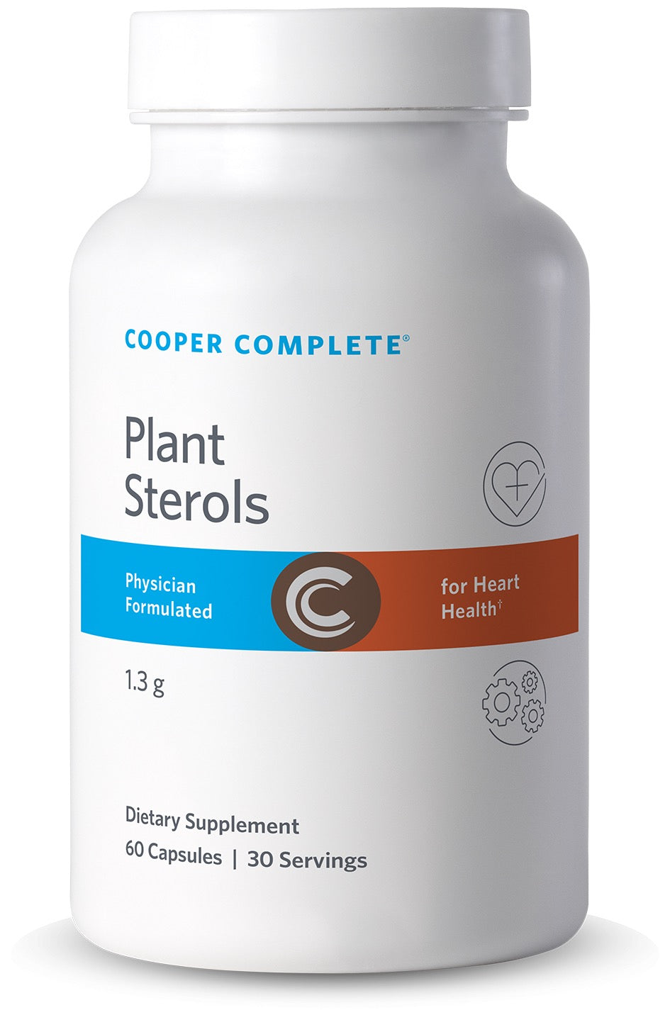 Cooper Complete Plant Sterols dietary supplement bottle on a white background