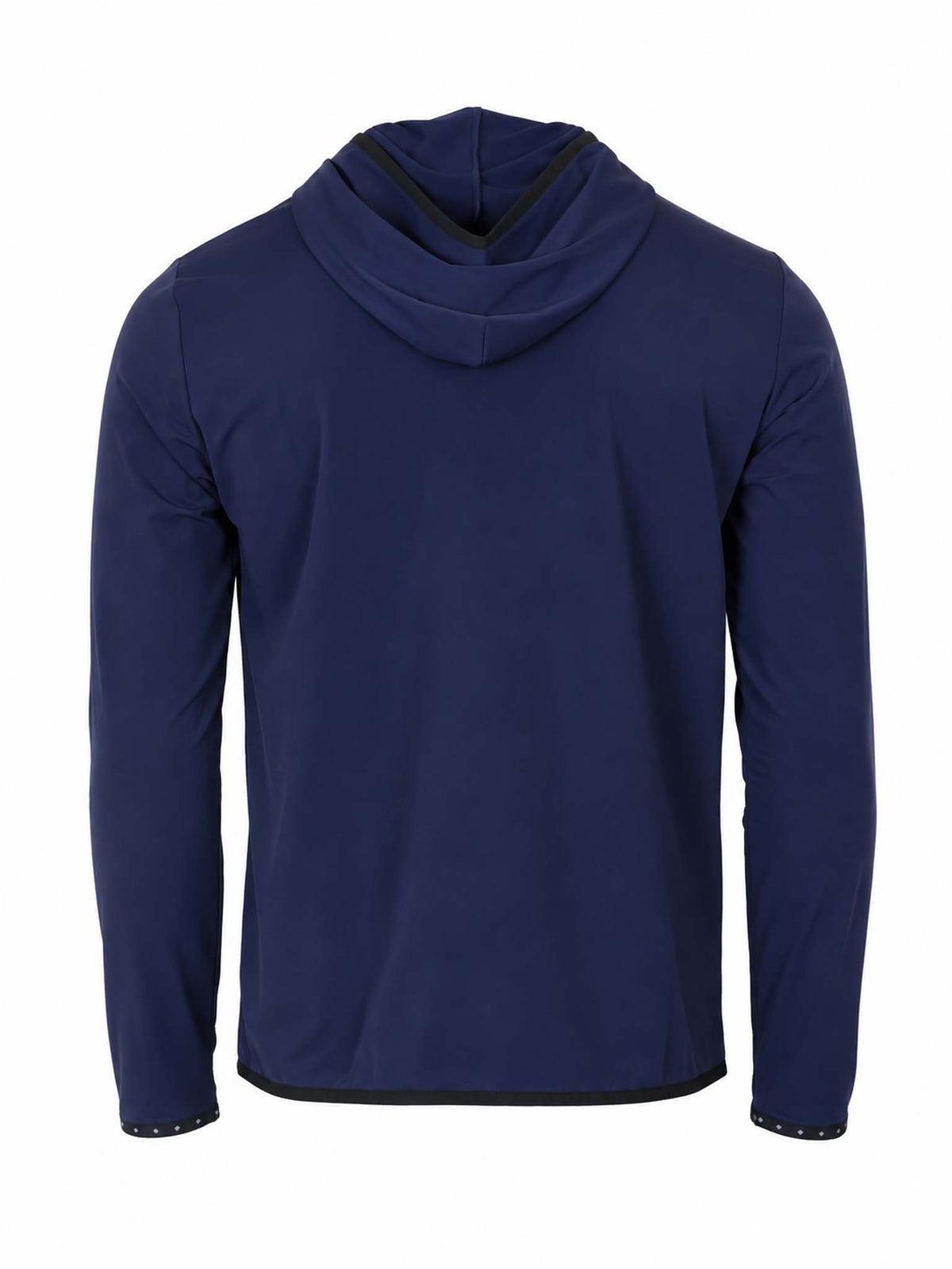 Back view of Cooper Fitness Center Logo Colorado Hoodie in Maltese Blue.
