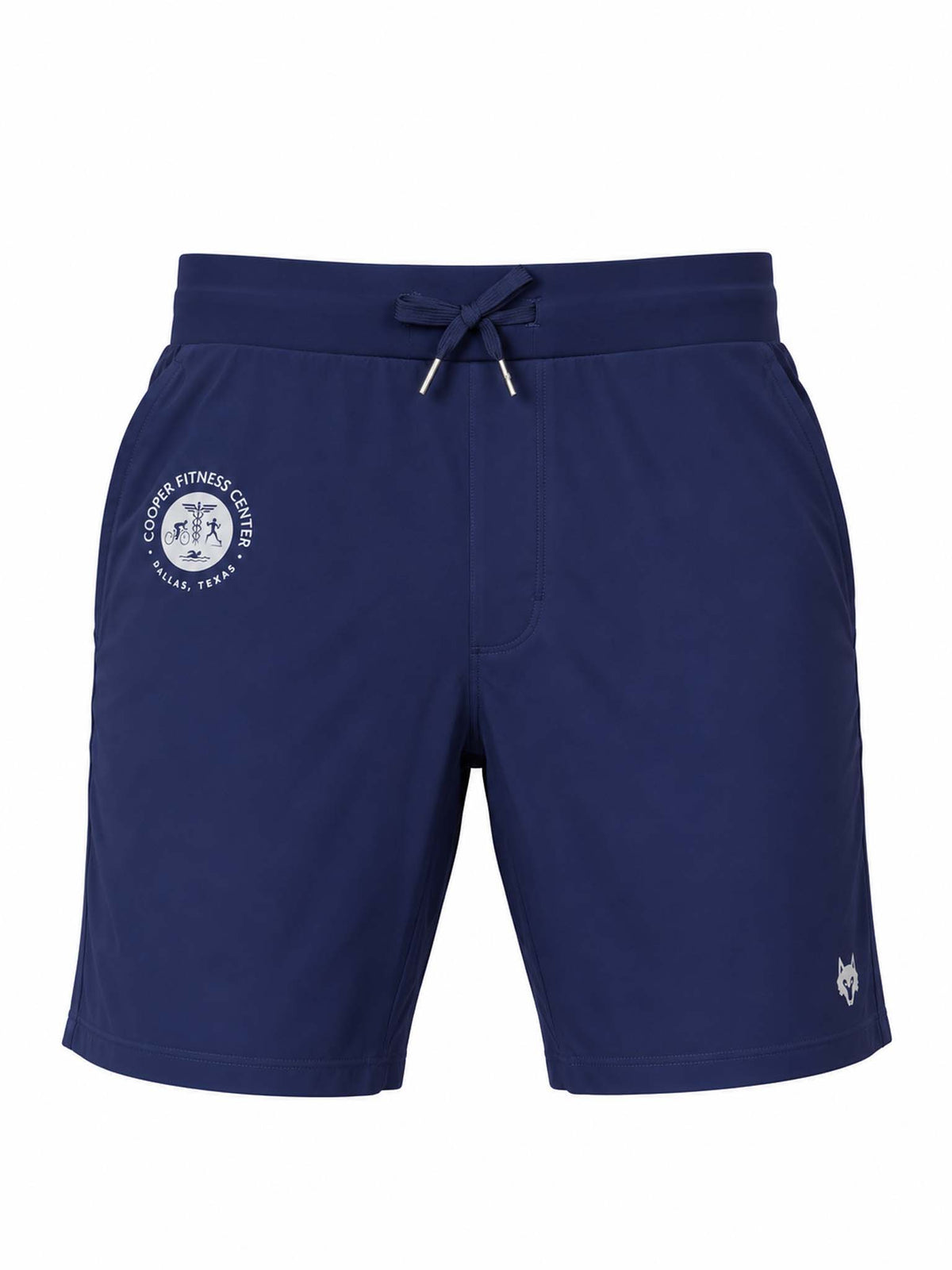 Front view of CFC Logo Coywolf Short in Maltese Blue against white background.