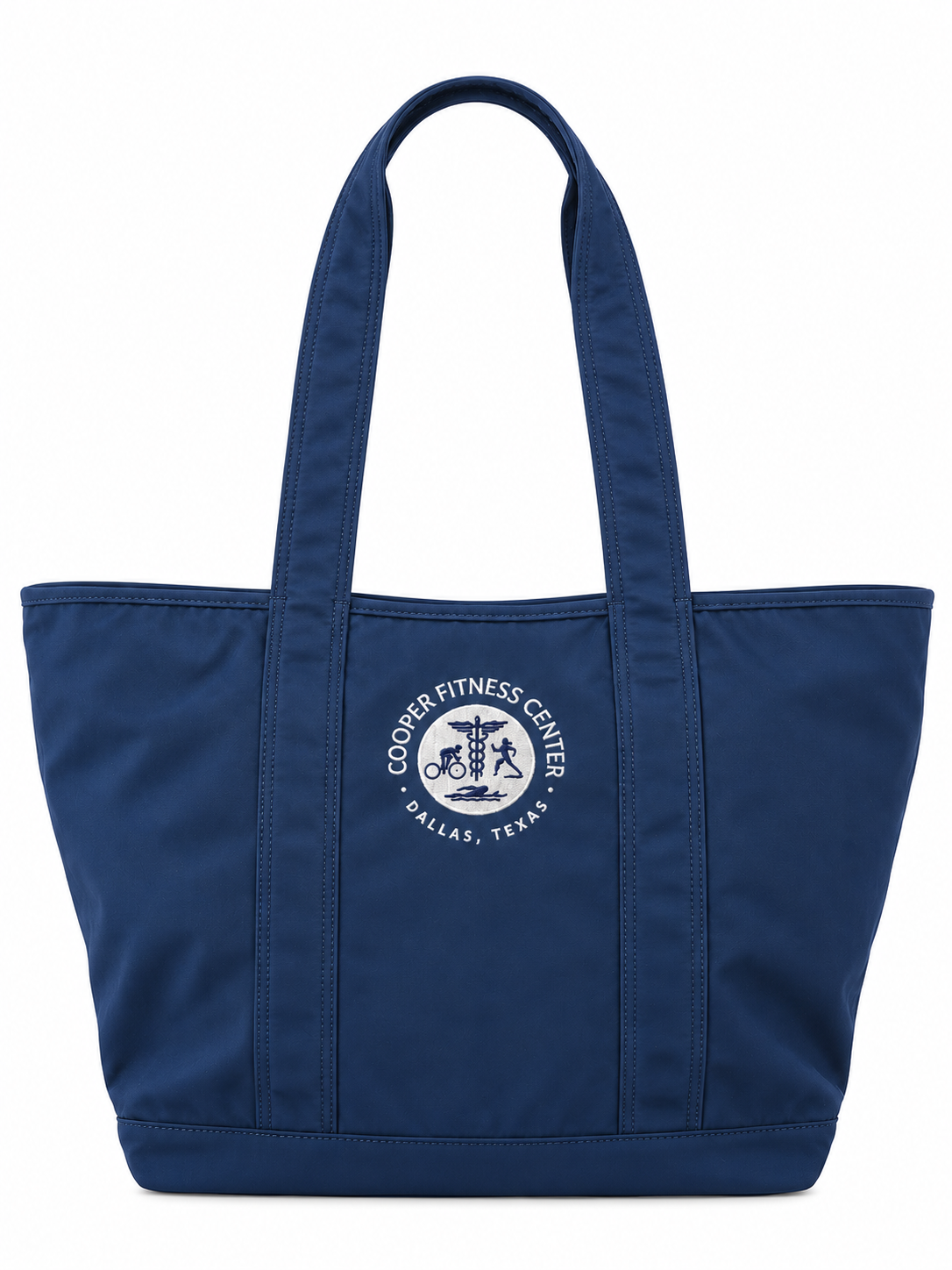 Front view of CFC Logo Hunny Medium Tote in Marine.