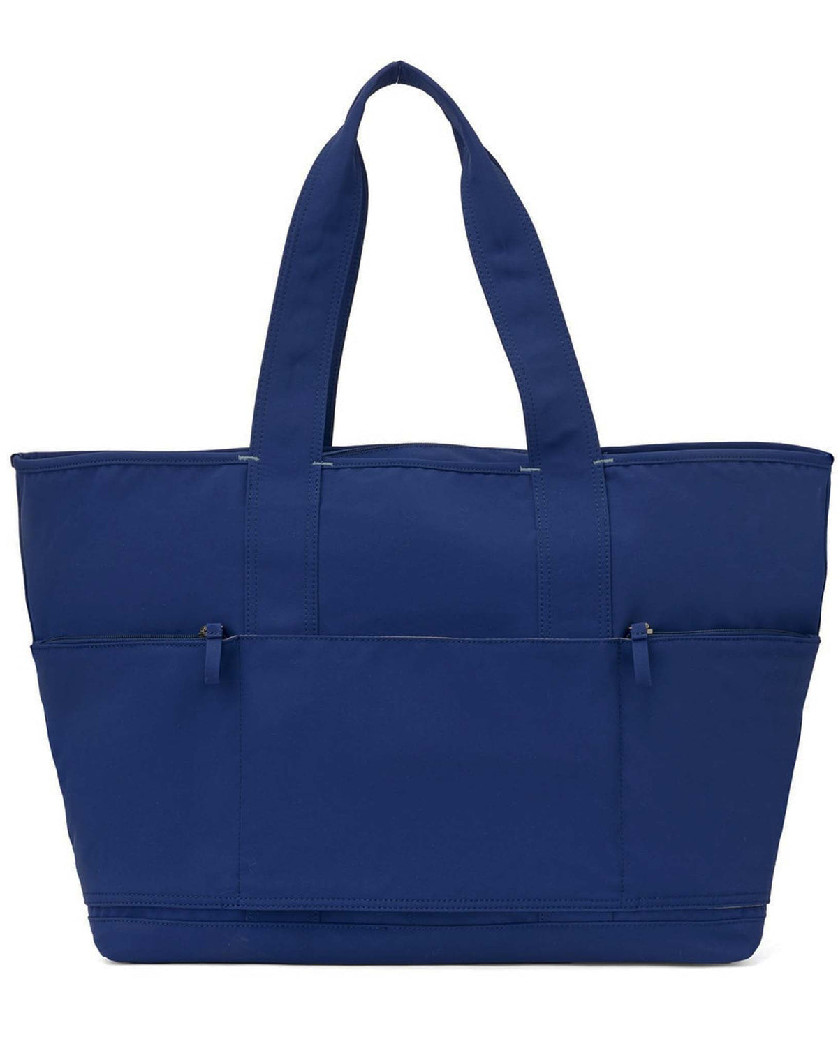 Back view of Cooper Fitness Center Logo Teddy Large Tote in Marine against a white background.