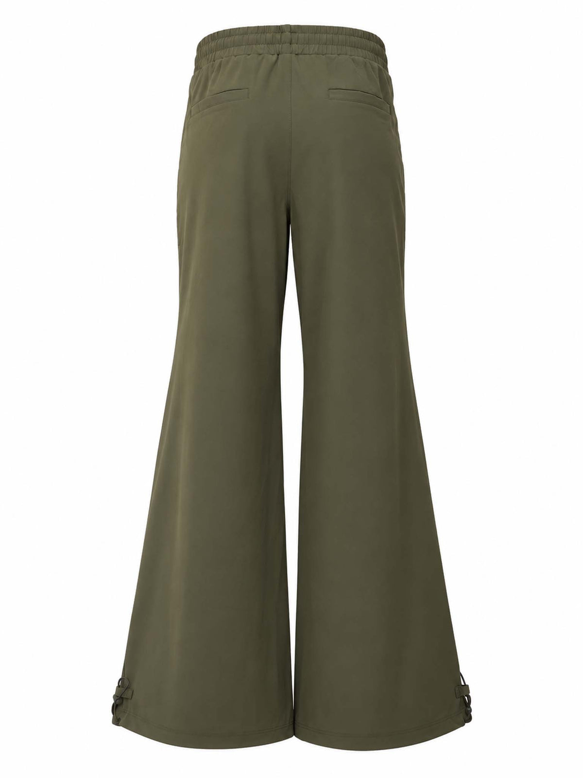 Back view of Be Fit women's Convertible Cargo Pant in Green.