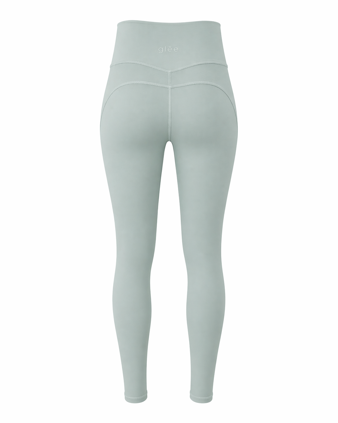 Glee x Be Fit Enchanted Sea Legging in Sea Form on a white background, back view.