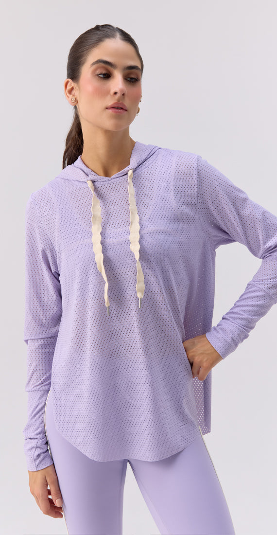 Lilac Mesh Hoodie, image 6 of 6