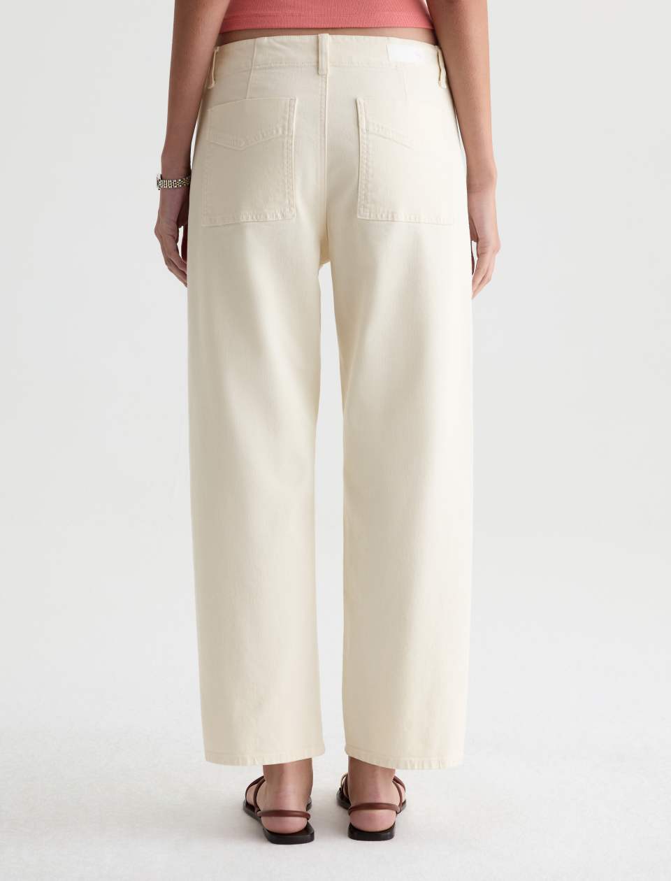 Back view of the Analeigh Utility Pant on a model, showing two large patch pockets.