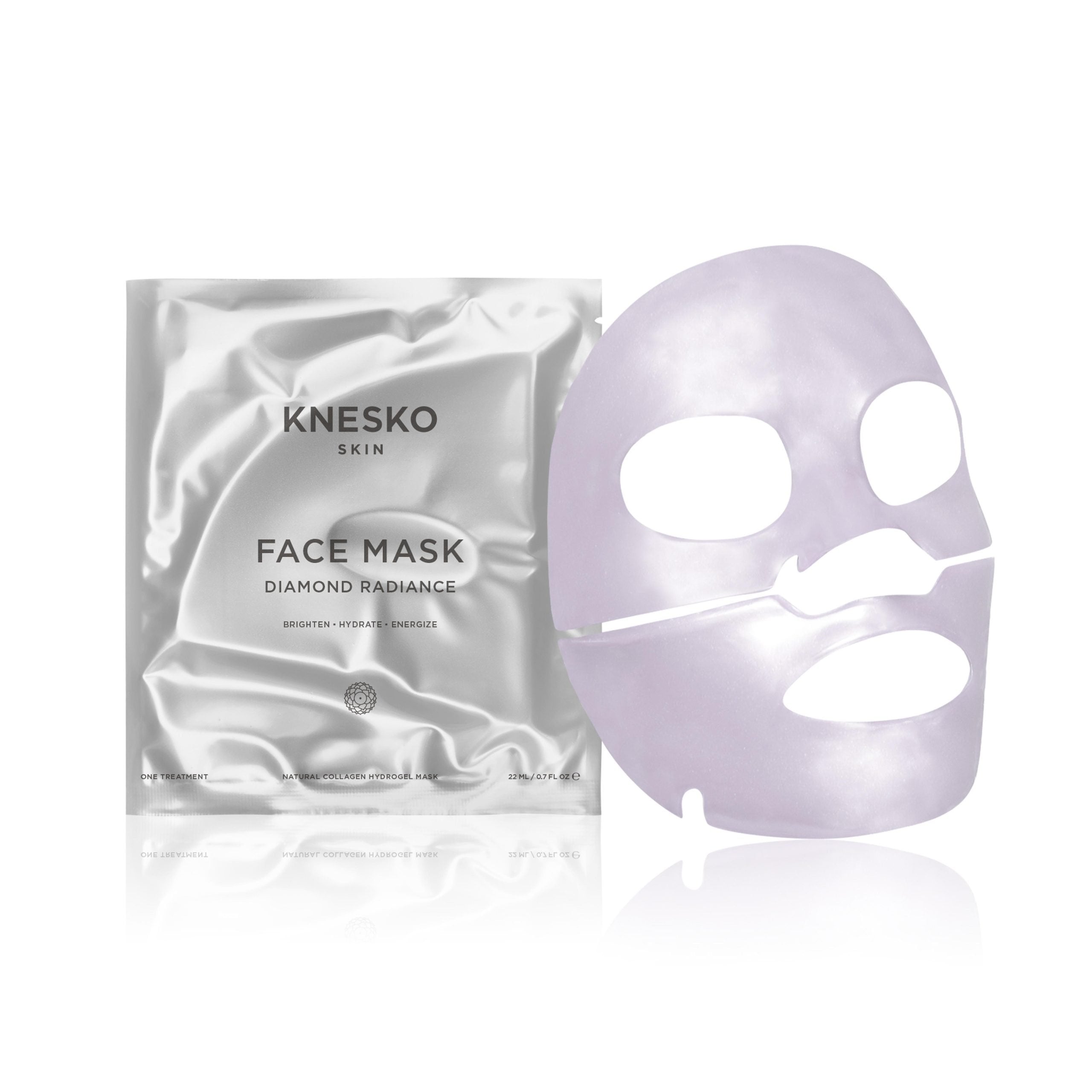 KNESKO Skin Face Mask Diamond Radiance hydrogel sheet mask for brightening, hydrating, and energizing skin.