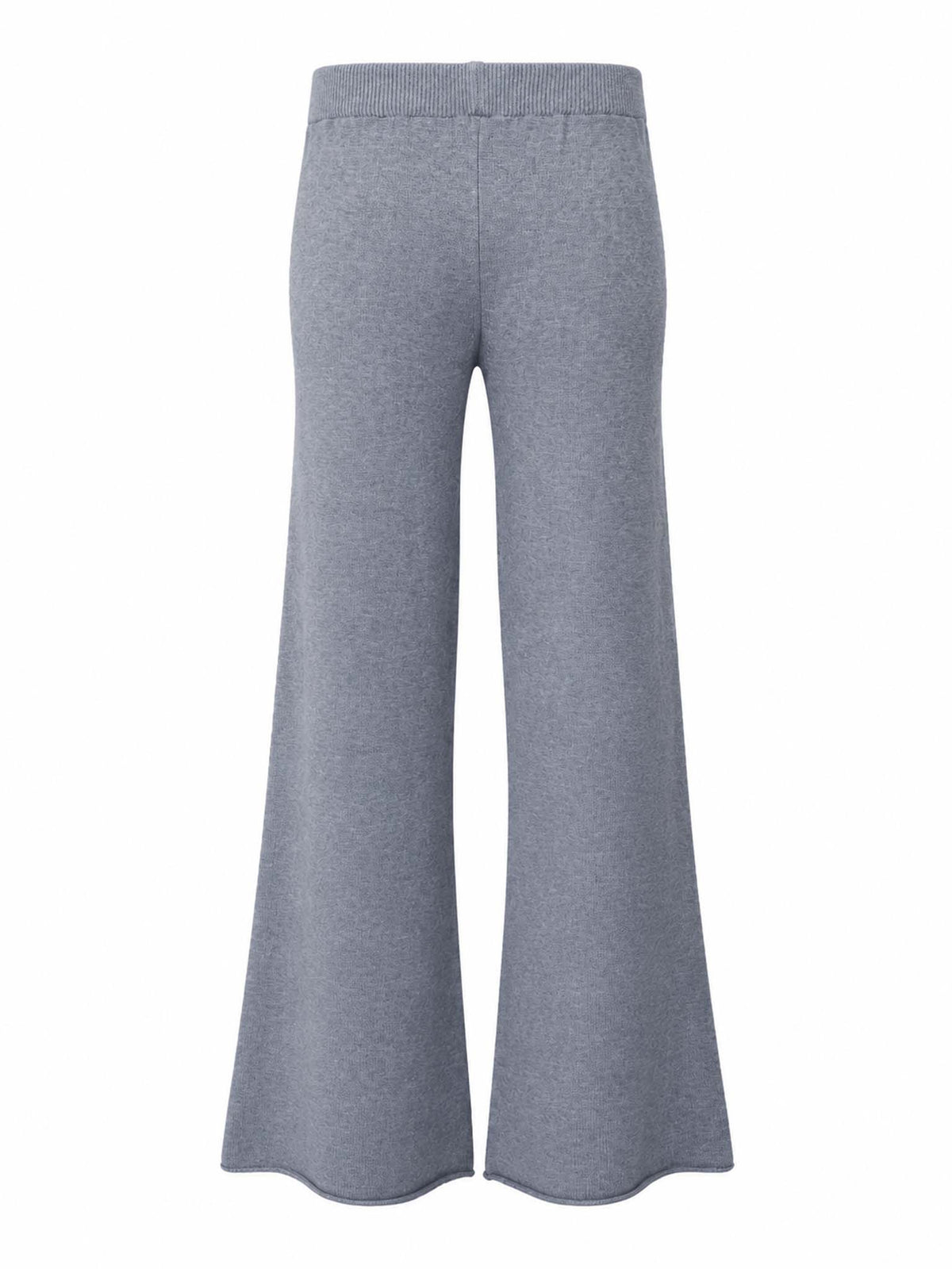 Front view of Be Fit women's Knit Cozy Flared Pant in Gray.