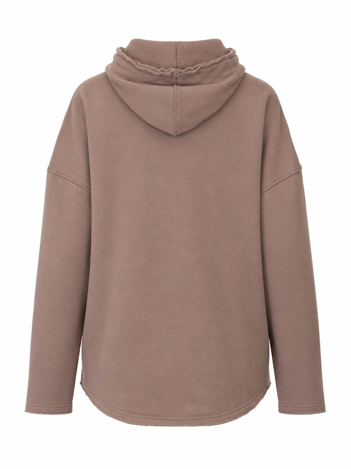 Back view of Be Fit women's Malibu Everyday Hoodie in Silken Taupe.
