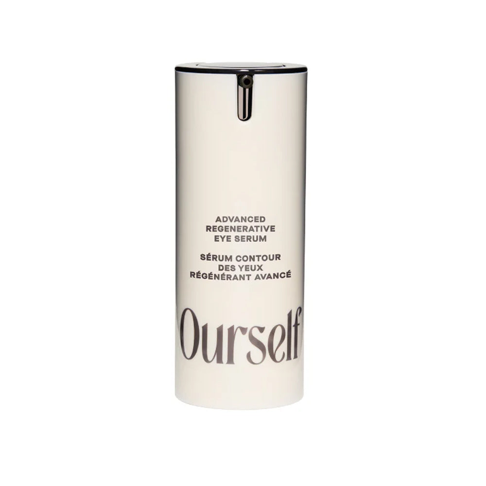 A bottle of Ourself Advanced Regenerative Eye Serum.