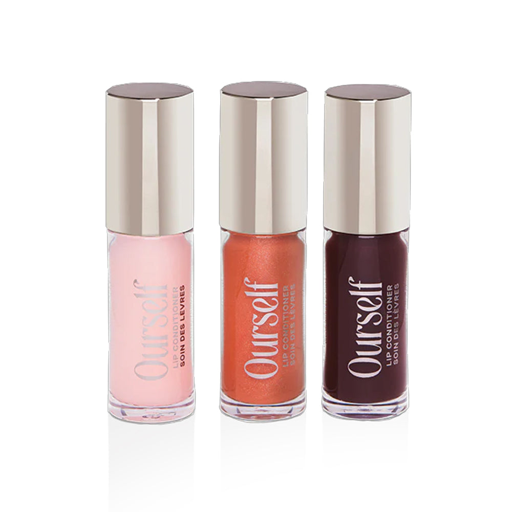 Ourself Lip Conditioner Trio in three tinted lip treatment shades.