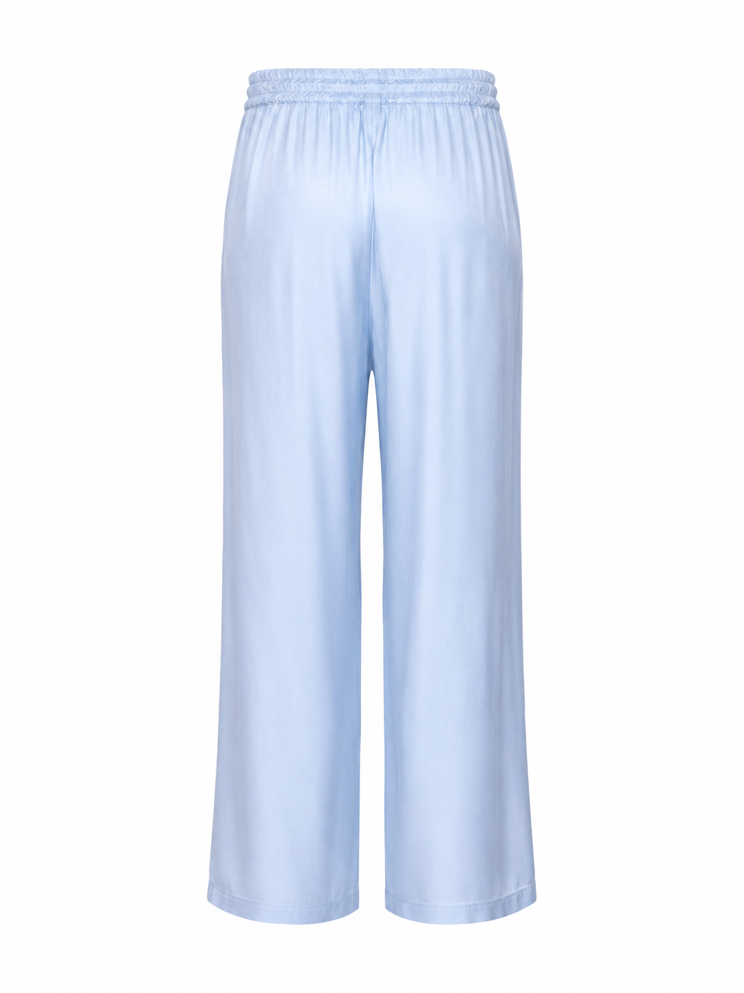 Back view of Be Fit Women's Viscose Wide Leg Palazzo Pant in Sky Blue.