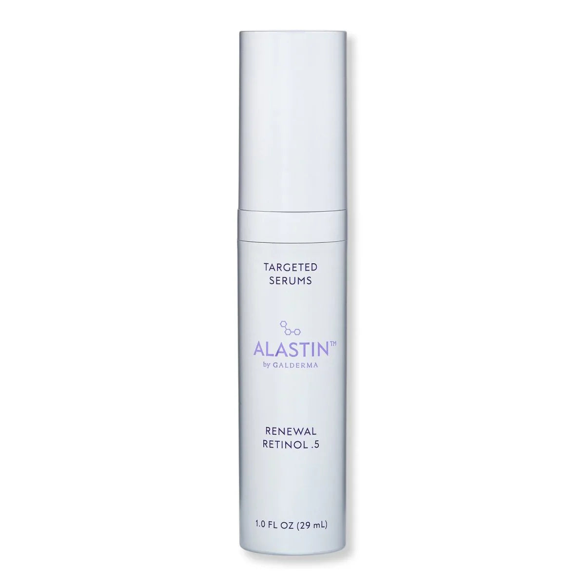 A white bottle of Alastin by Galderma Renewal Retinol .5, 1 fl oz.