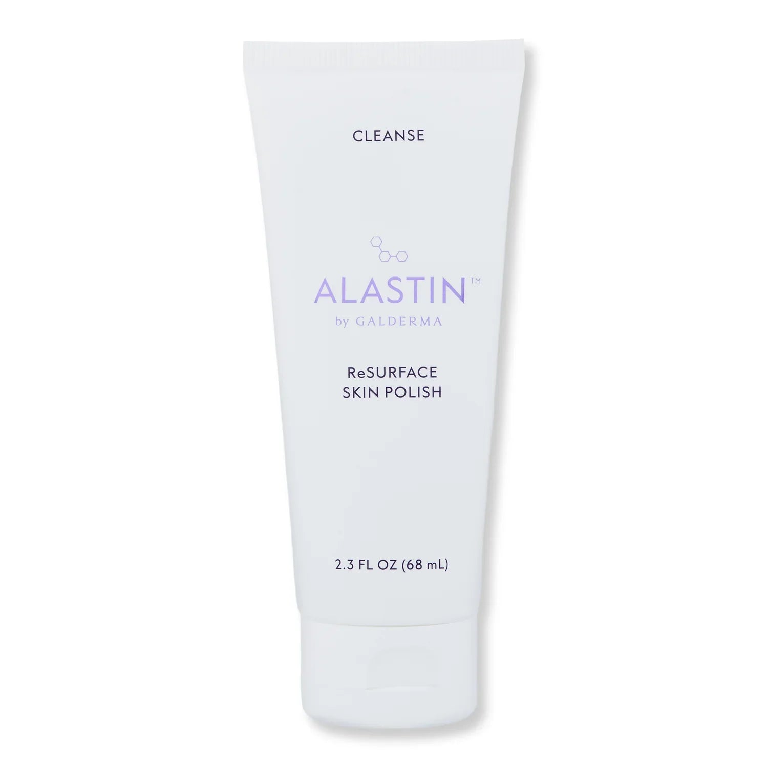 A white squeeze tube of Alastin by Galderma ReSurface Skin Polish, 2.3 fl oz.