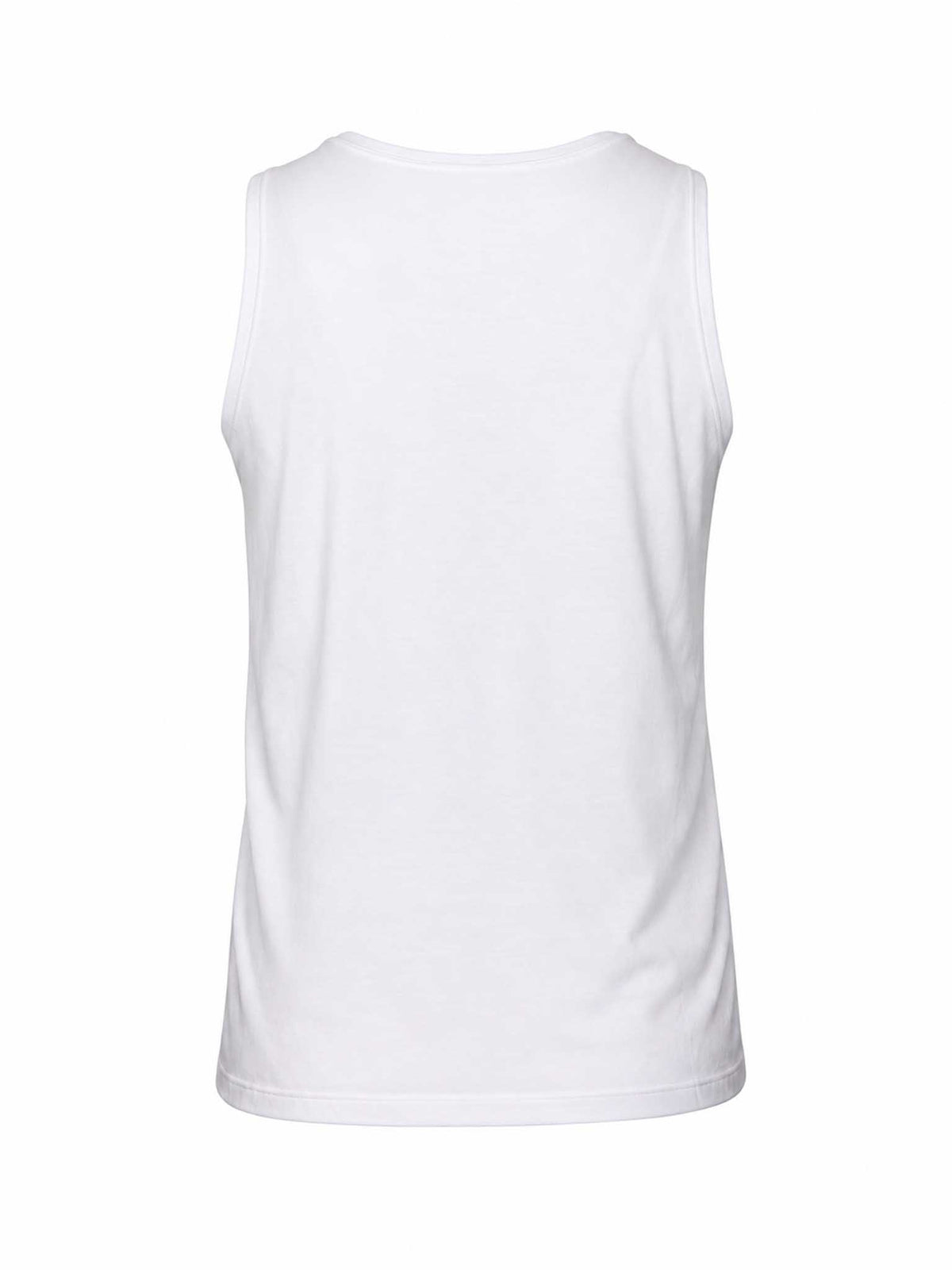 Back view of Cooper Fitness Center Logo All Day Tank in White. 