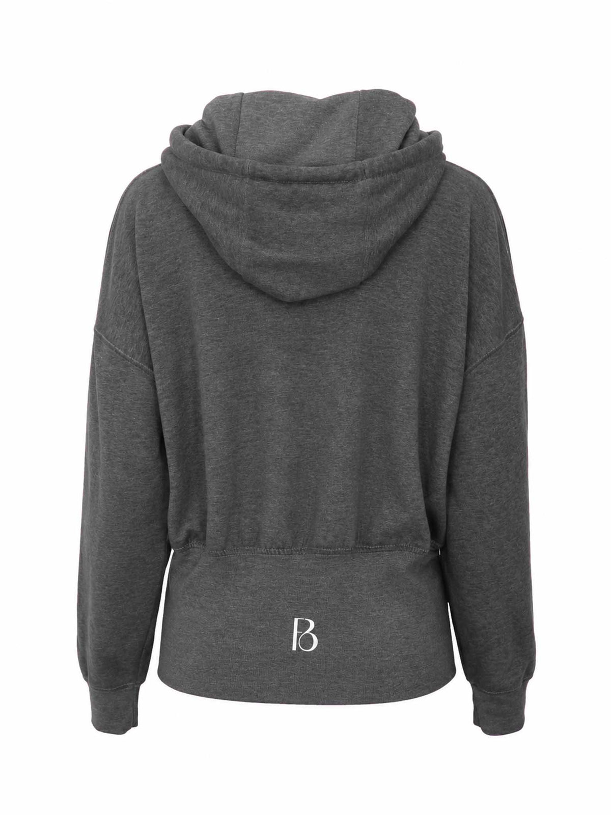 Back view of Be Fit Women's CFC Logo Fleece Hoodie in Black. 