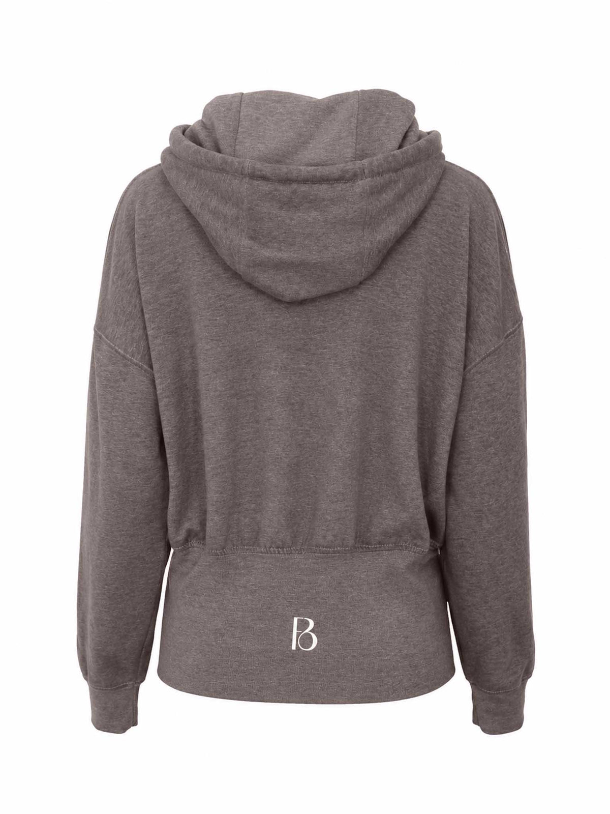 Back view of Be Fit Women's CFC Logo Fleece Hoodie in Brown. 
