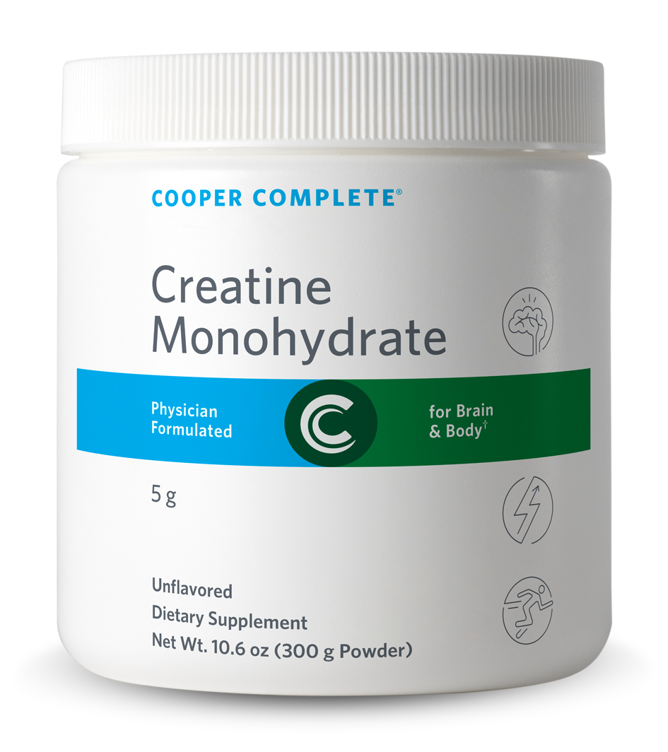 Cooper Complete Creatine Monohydrate supplement container on a white background
