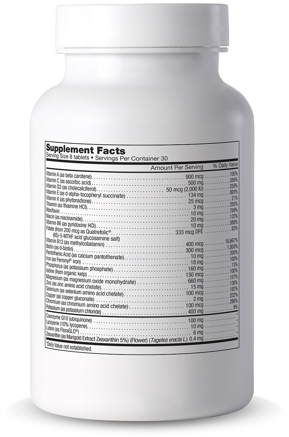 Cooper Complete Original Comprehensive Multivitamin With Iron Supplement bottle with label showing 'Supplement Facts' on a white background