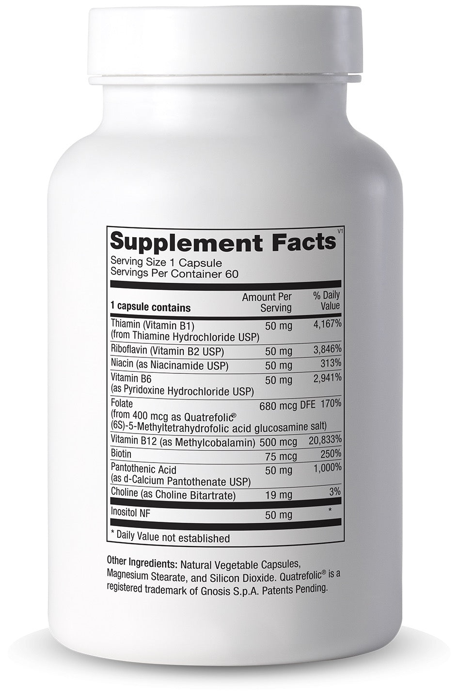 Cooper Complete Advanced B Complex Supplement bottle with label showing 'Supplement Facts' on a white background