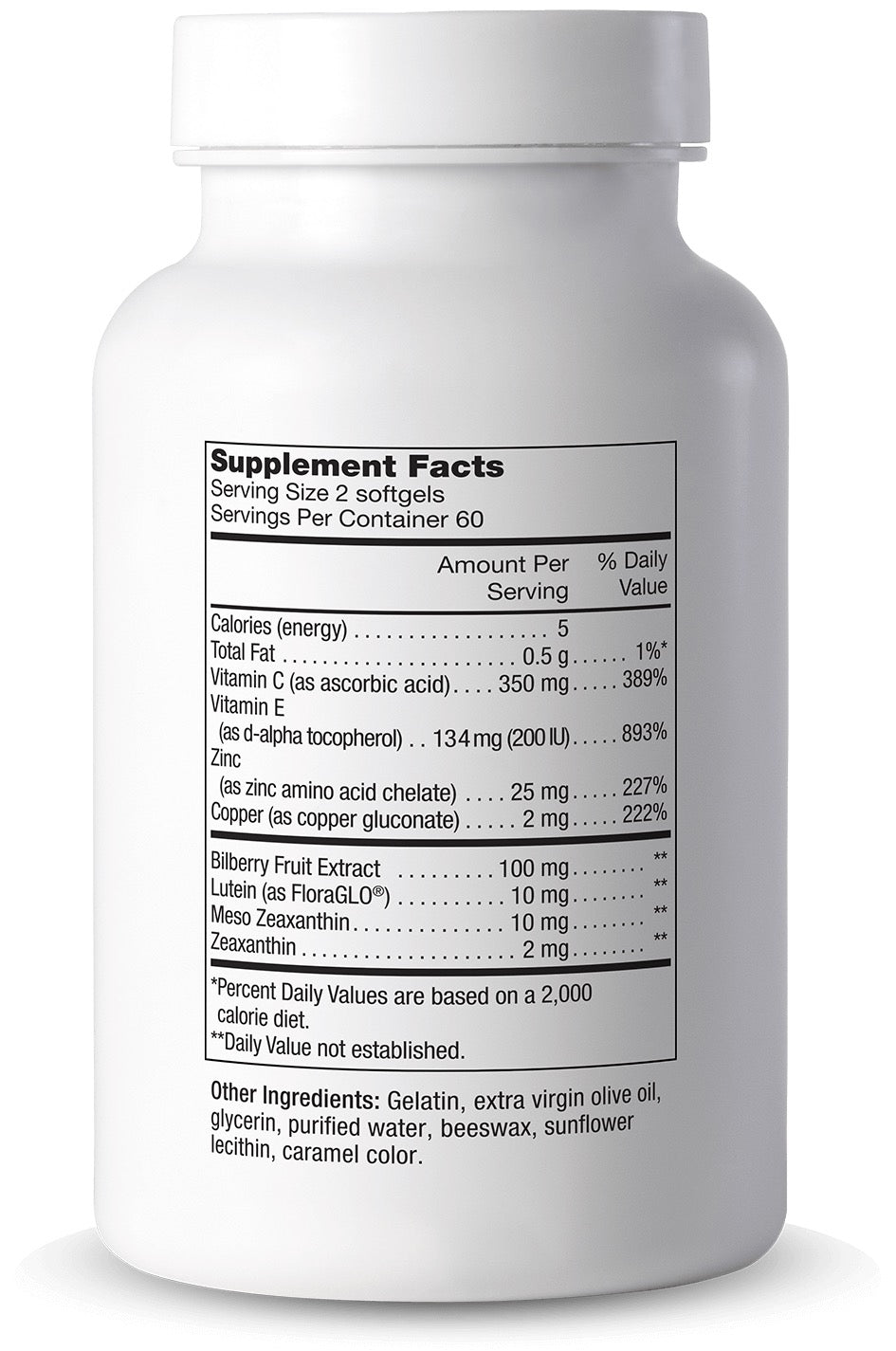 Cooper Complete Eye Health Supplement bottle with label showing 'Supplement Facts' on a white background
