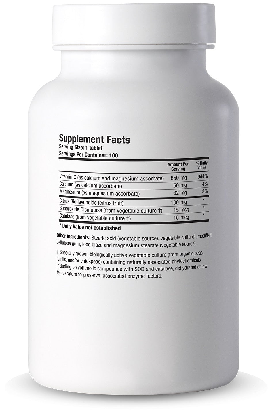 Cooper Complete Natural Vitamin C Supplement bottle with label showing 'Supplement Facts' on a white background