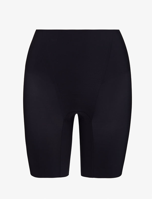Commando Zone Smoothing Short shapewear shorts in black with a super-high-rise waistband.
