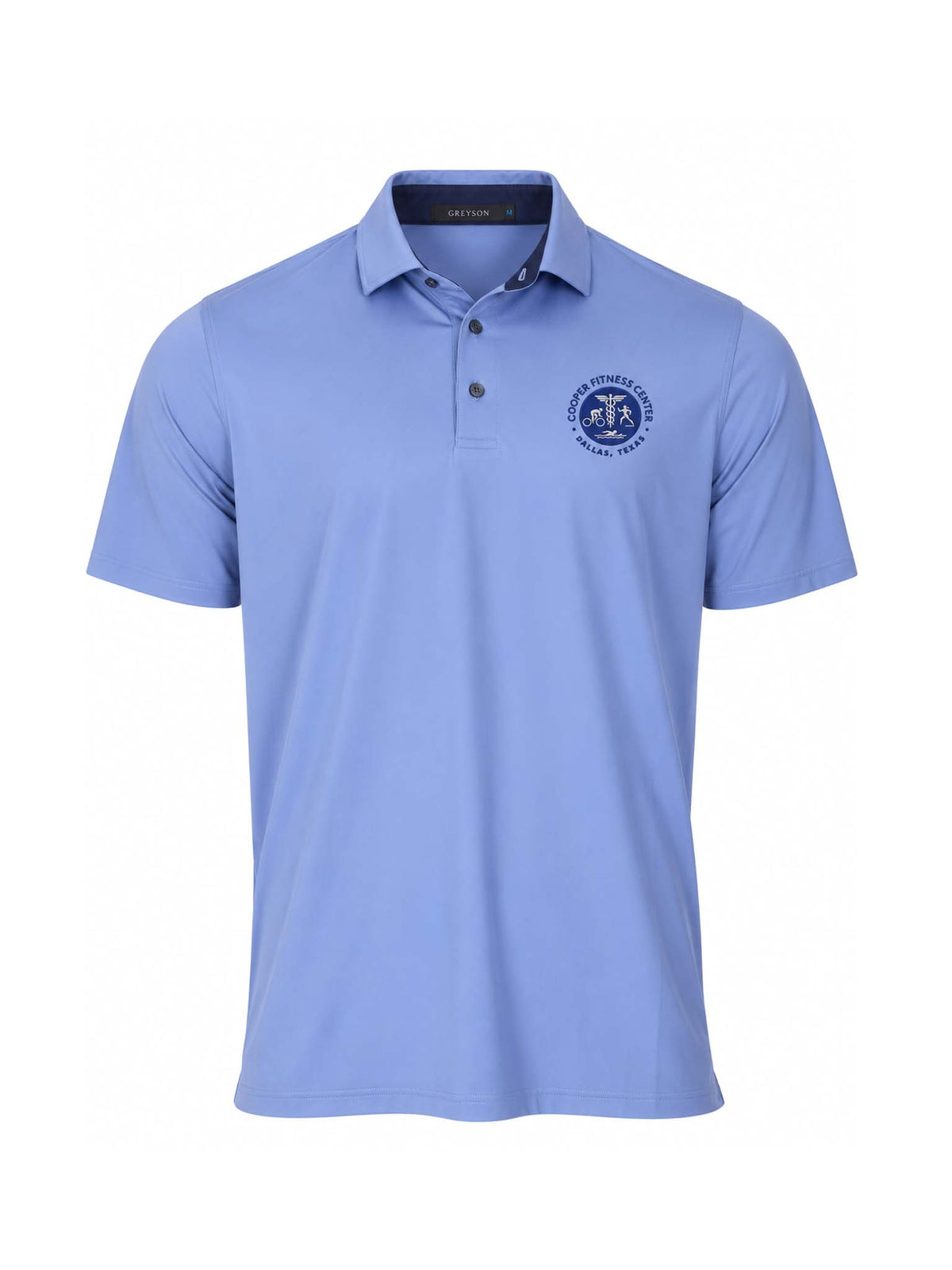 Front view of CFC Logo Cayuse Polo by Greyson in Valley.