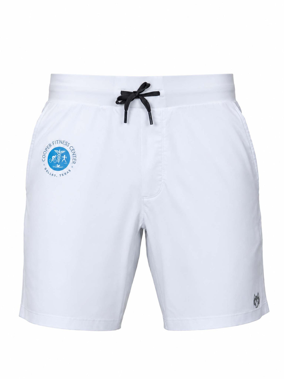 Front view of CFC Logo Coywolf Short in Arctic against white background.