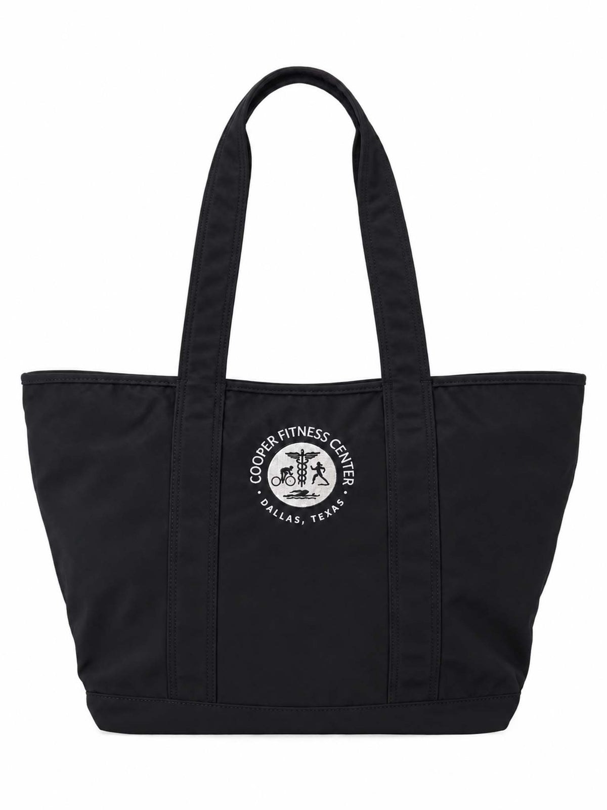 Front view of CFC Logo Hunny Medium Tote in Black. 