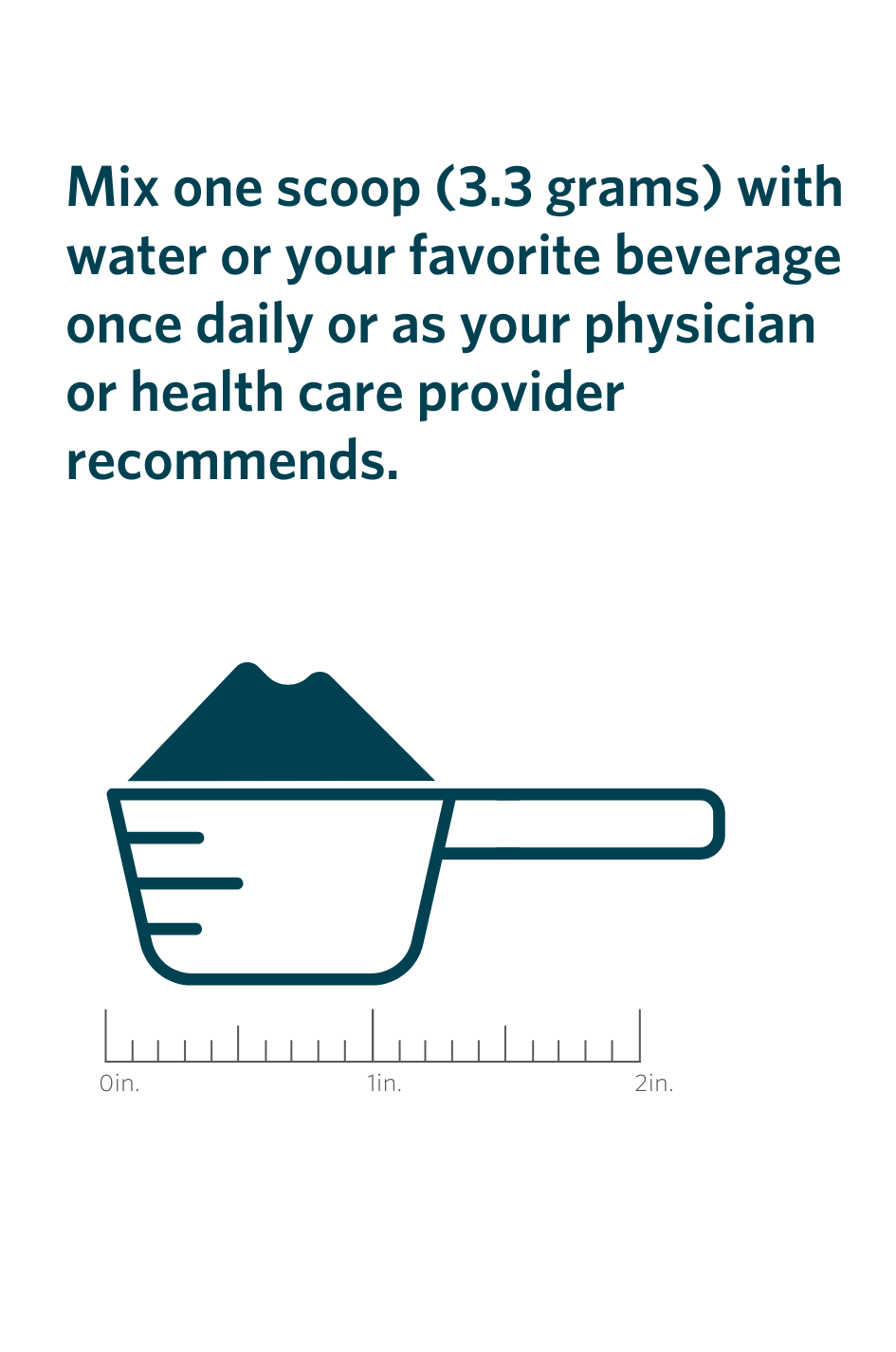 Serving directions and actual-size illustration for Cooper Complete Cognitive Health Magnesium L-Threonate blended supplement.