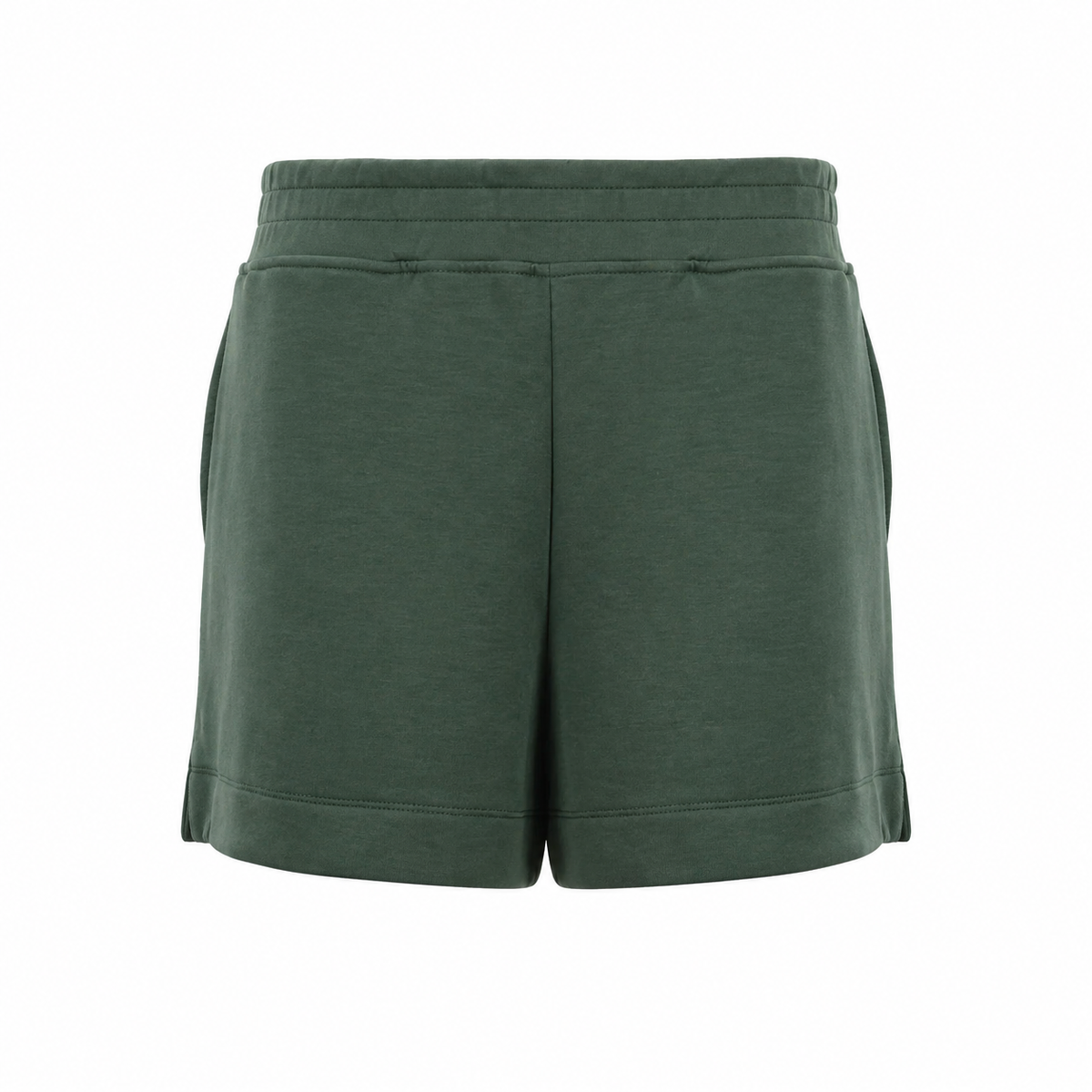Front view of Be Fit Laguna Lounge Shorts in Deep Forest.