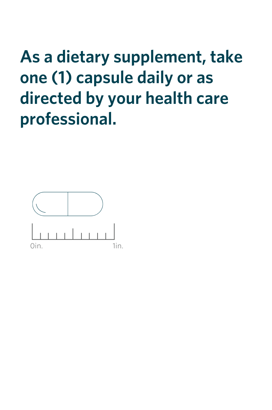 Serving directions and actual-size illustration for Cooper Complete L-Lysine supplement.