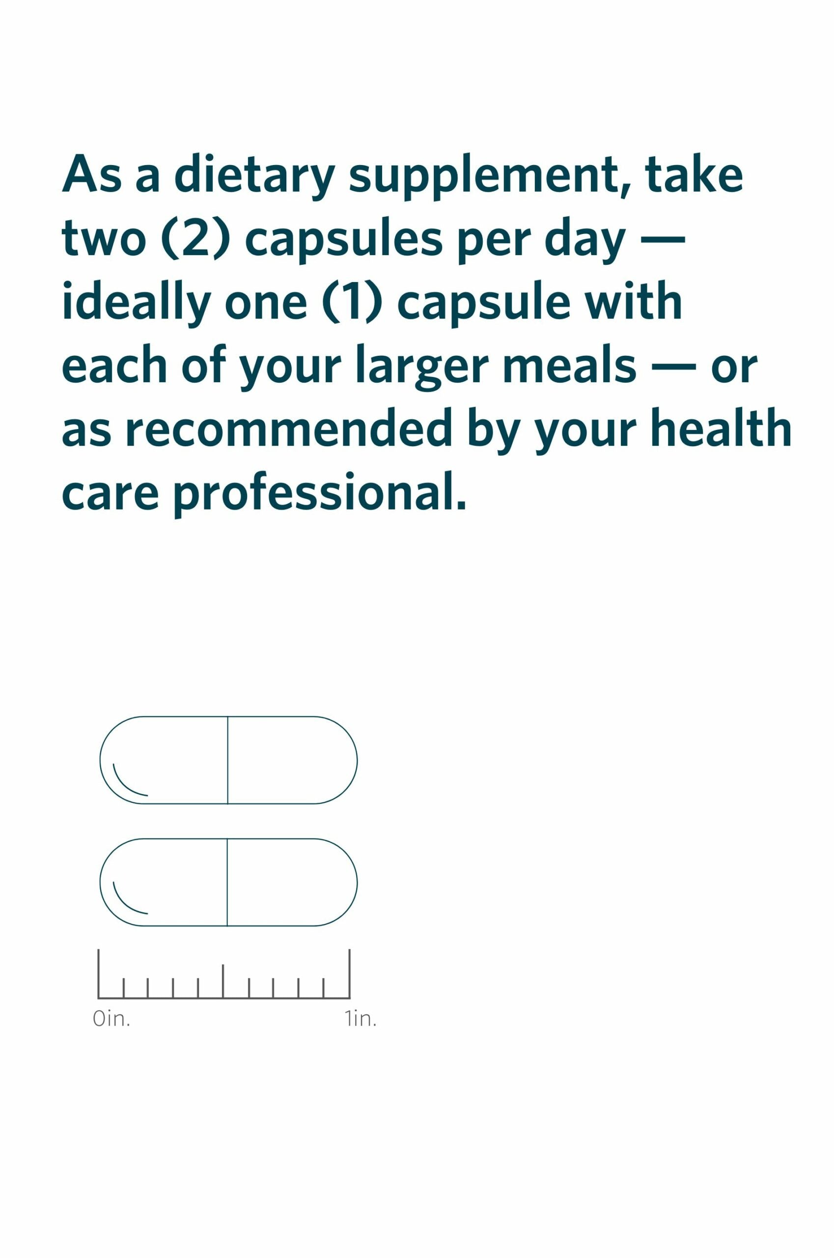 Serving directions and actual-size illustration for Cooper Complete Plant Sterols supplement.