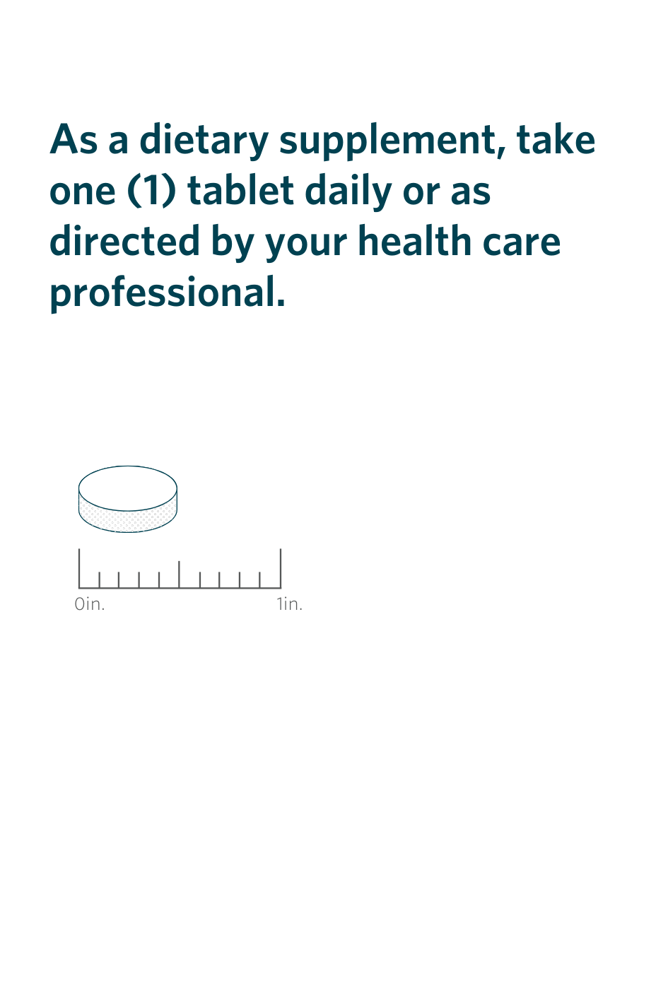 Serving directions and actual-size illustration for Cooper Complete Potassium Complex supplement.
