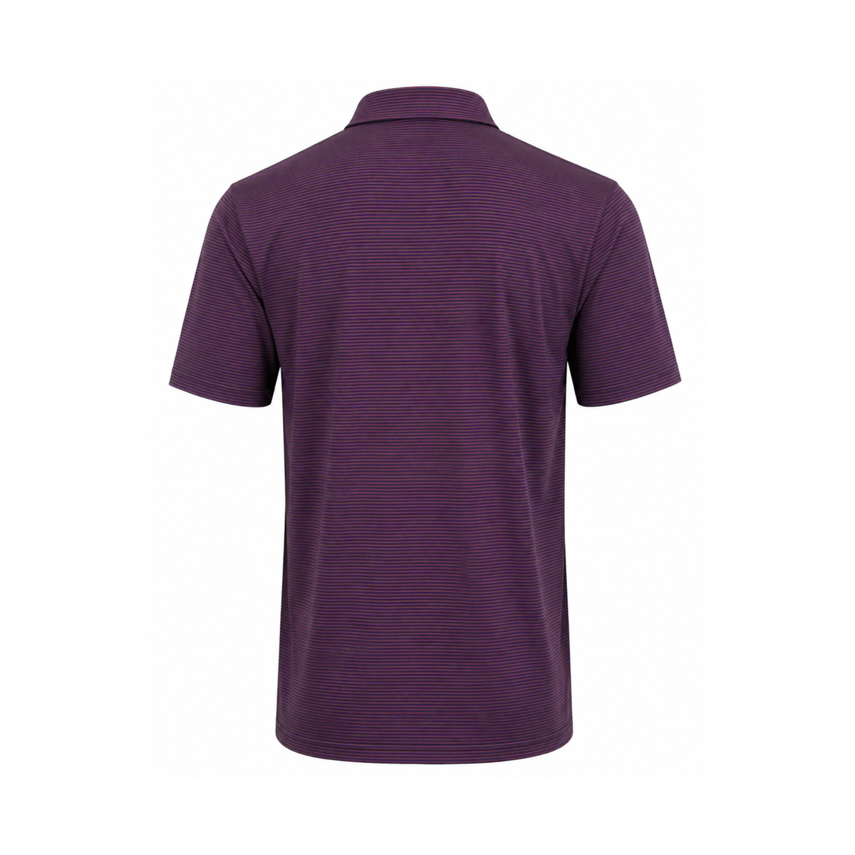 Back view of the Be Fit men's Owners Stripe Polo in Navy / Patriot. 