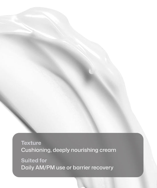 Swatch of cushioning, deeply nourishing Revision Skincare DermProtect Barrier Defense cream for daily AM/PM use or barrier recovery.